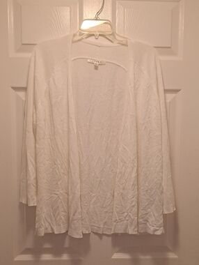 Cyrus White Open-Front Women's Cardigan